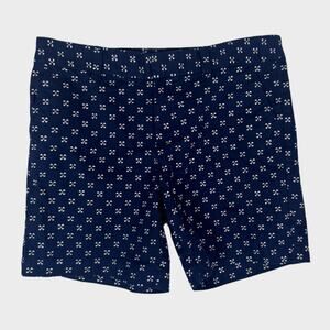 Tommy Hilfiger Womens Size 10 Shorts Blue White Patterned 100% Cotton
